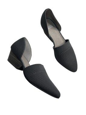 Eileen Fisher Gray Hallo Knit D'Orsay Pump Size 10
